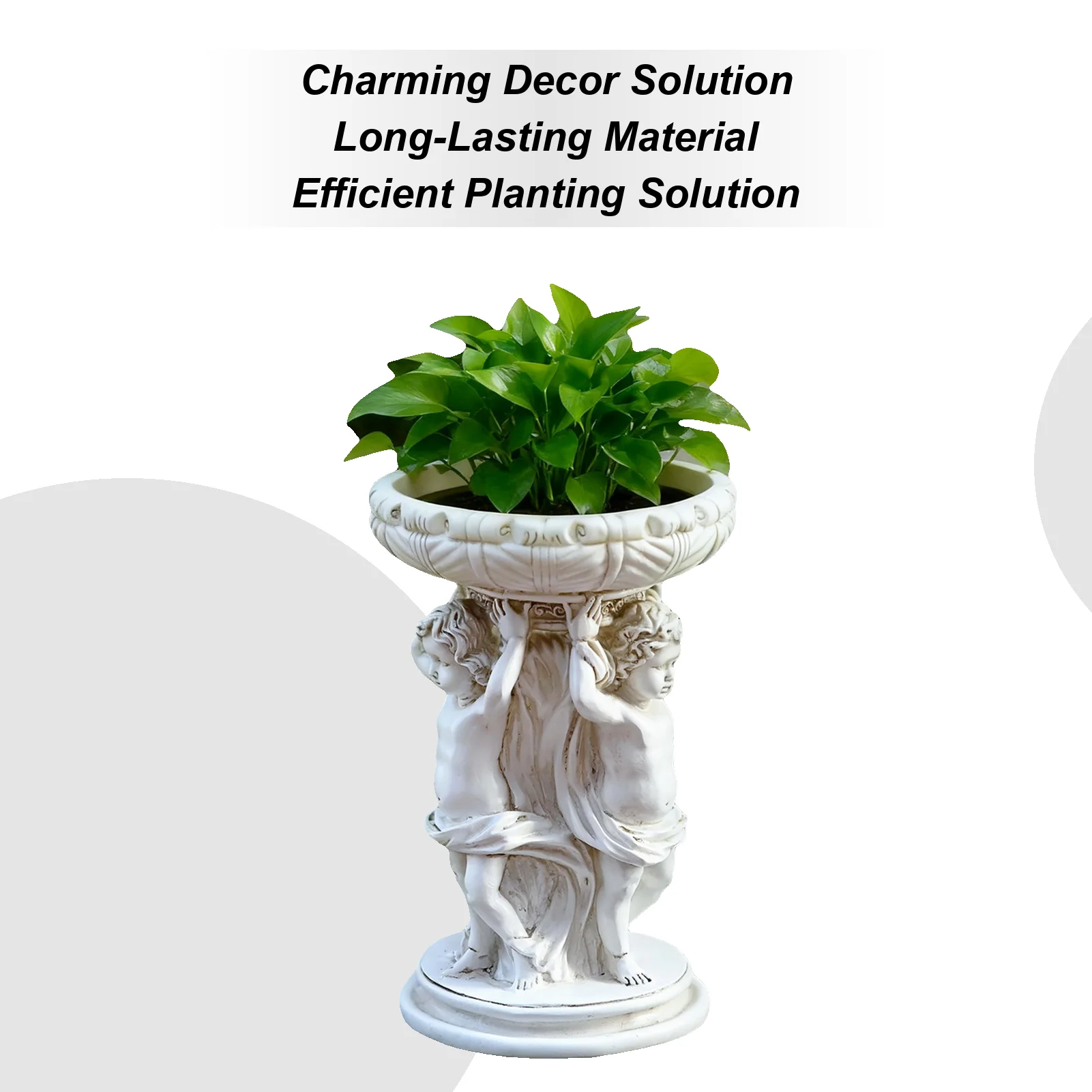 

Цветочный горшок из смолы, ретро-декор, статуя ангела, контейнер, европейский сад, искусство, уличные цветочные горшки для наружного двора, патио, сада, крыльца