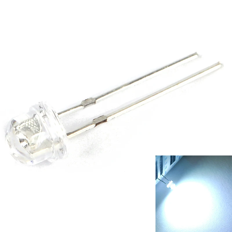 Diodo a emissione luminosa a LED, 70 pezzi, DC 3V-6V, 5 Mm, bianco