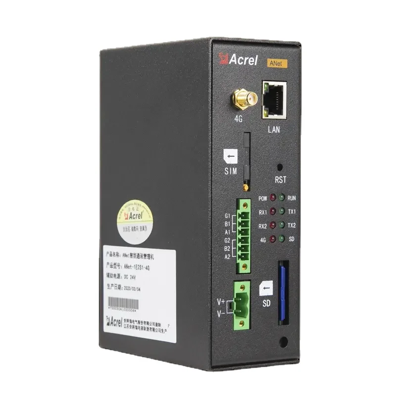 Acrel Substation Gateway Meter Gateway Smart Gateway ANet-1E1S1 Support Modbus-RTU 1Channel 4G communication 1 channel RS485