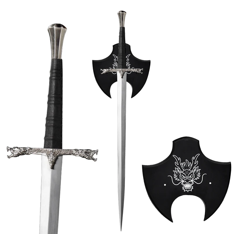 Home Decoration Sword,Ornament, Replica Medieval Sword European, The Eindride Lone Wolf Sword,Steel Blade, Real Steel Sword