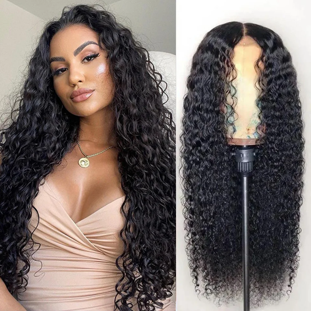 

Синтетический кудрявый парик 18-30 дюймов HD с кружевом спереди, натуральный черный для женщин, вечерние, праздничный подарок