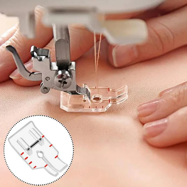 Prensatelas para máquina de coser, prensatelas de retales de 1/4 pulgadas, para la mayoría de modelos de Singer Brother Janome, de caña baja,
