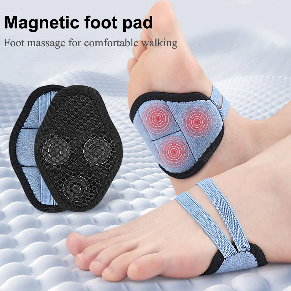 Magnetic Stone Massage Foot Heart Arch Support Orthotic Insole Flat Foot Plantar Fasciitis Pain Cushion Pad Foot Care Corrector