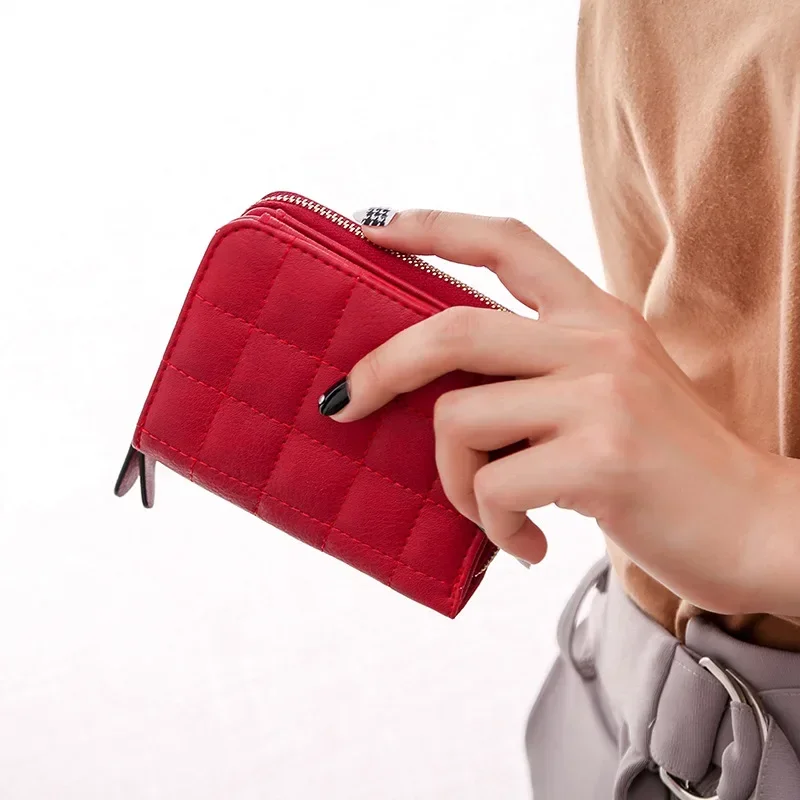 Женский кошелек на молнии и застежке, милый кошелек, студенческий маленький кошелек из искусственной кожи, кошелек для монет, модная женская сумка для карт для женщин