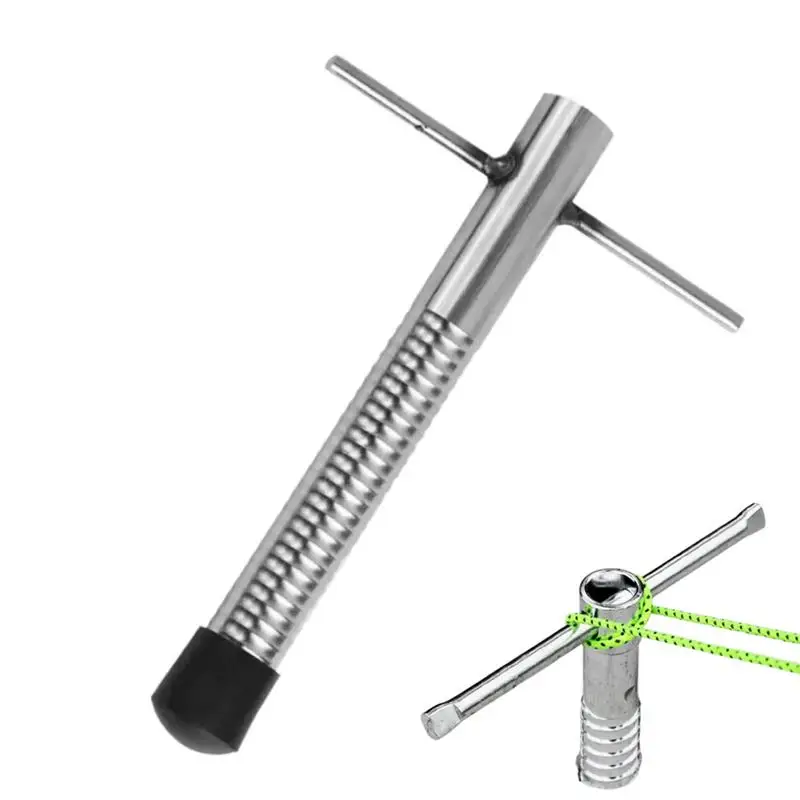 Ice Fishing Auger For Drill Heavy-Duty Tent Stakes Portable Ice Fishing Gear Stainless Steel Camping Stakes For Camping Ice