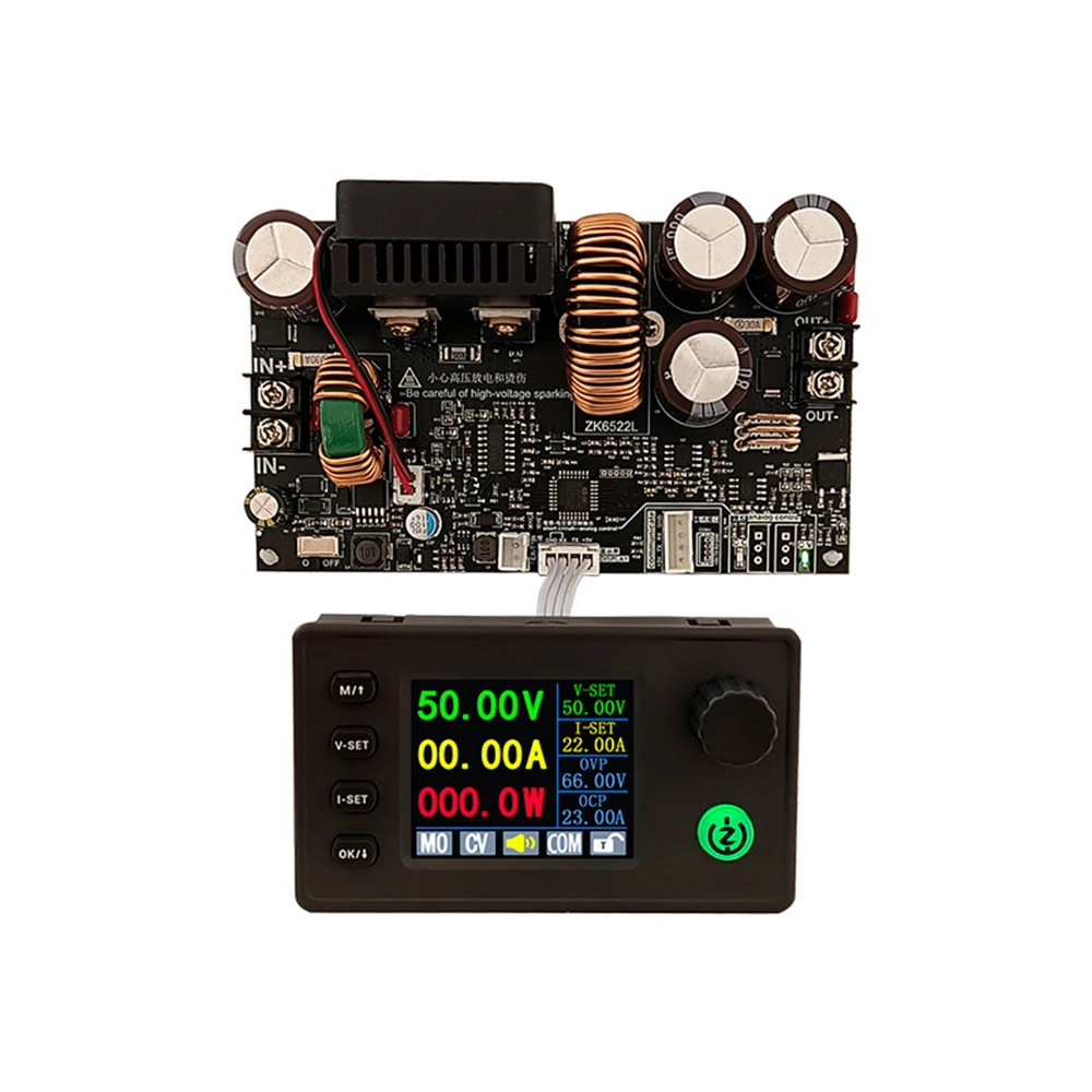 

ZK-6522C CNC Step-Down DC Adjustable Voltage Regulator Power Supply 22A/1400W Step-Down Module 22A/1400W Step-Down Module