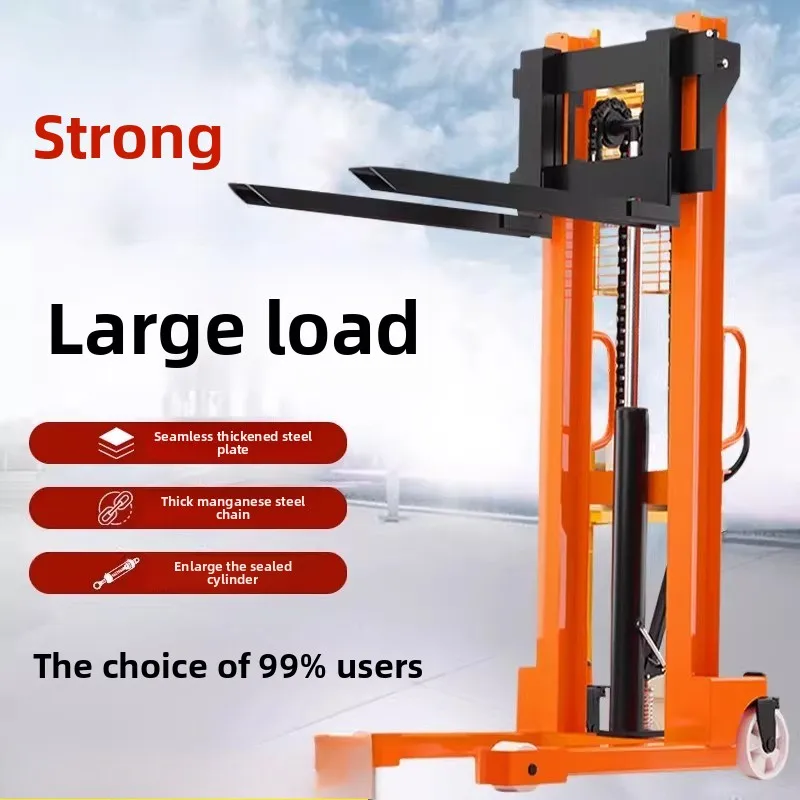 Manual Hydraulic Forklift Stacker Semi-electric Lift Truck