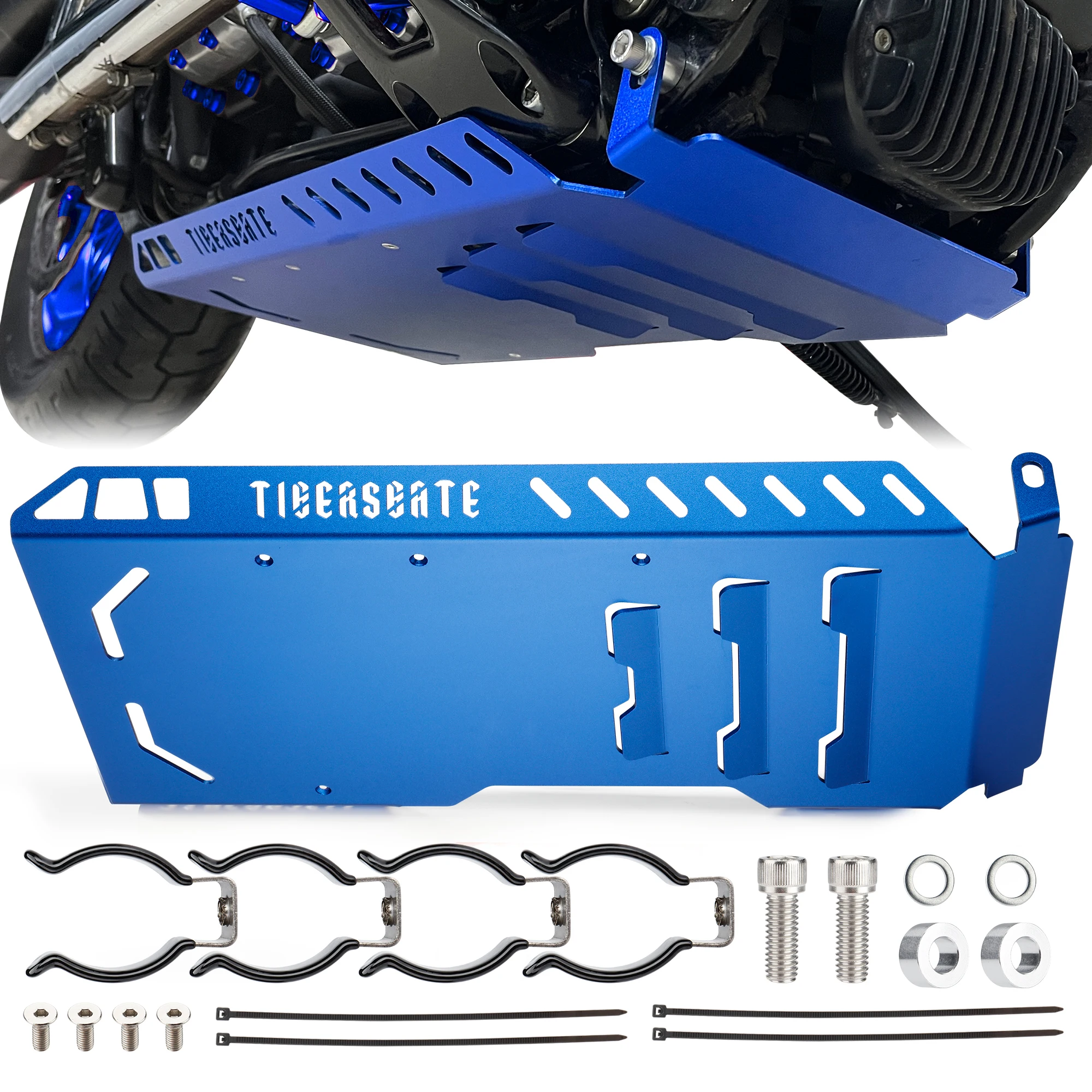

Softail Engine Skid Plate for Harley 2018-2024 Breakout Deluxe FatBob Boy Street Bob Sport Glide Heritage Classic Low Rider Slim