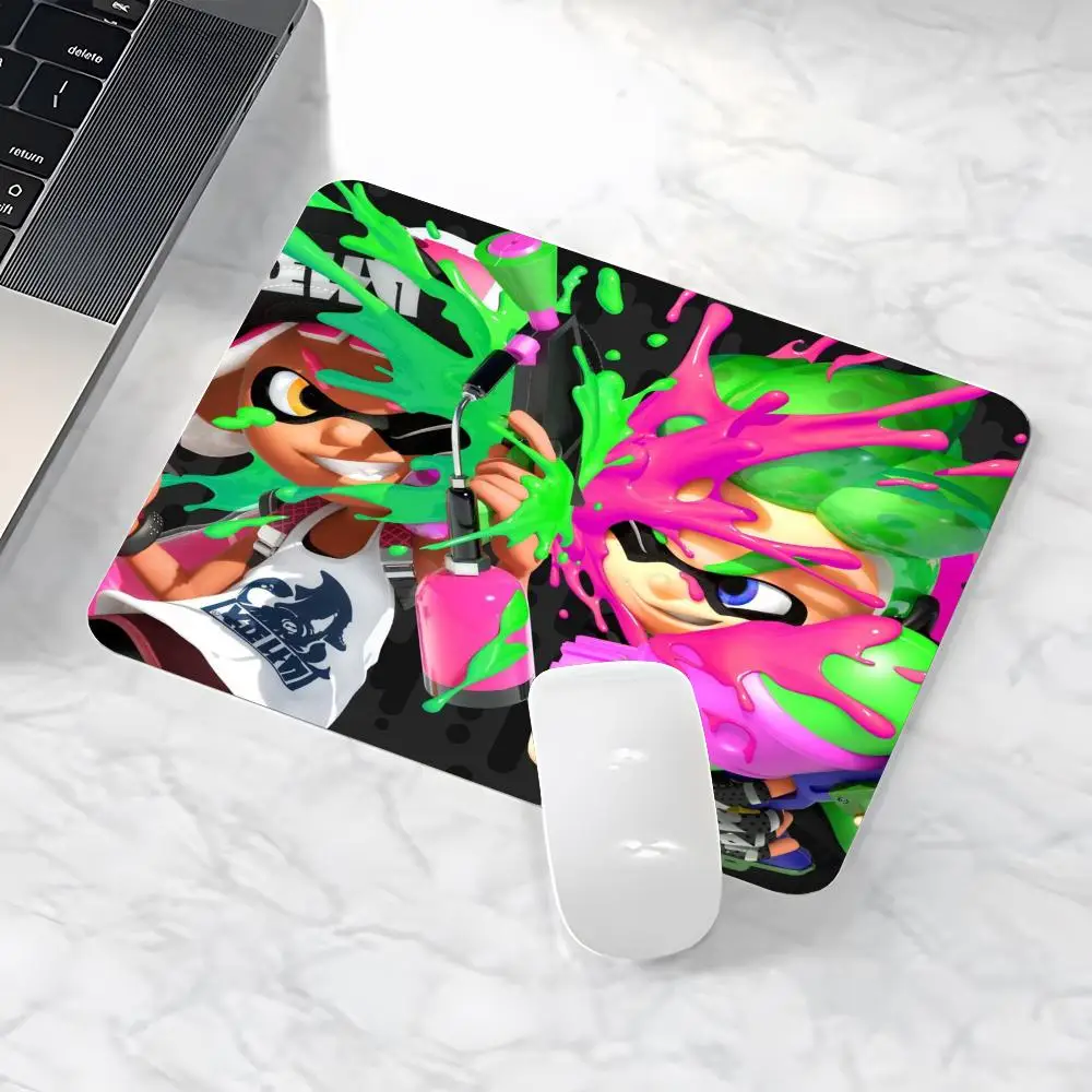 Games Splatoon Mouse Pad 18x22cm Small Rug  Keyboardpad Lock Edge Deskpad kawaii  Desktop Protection Mats