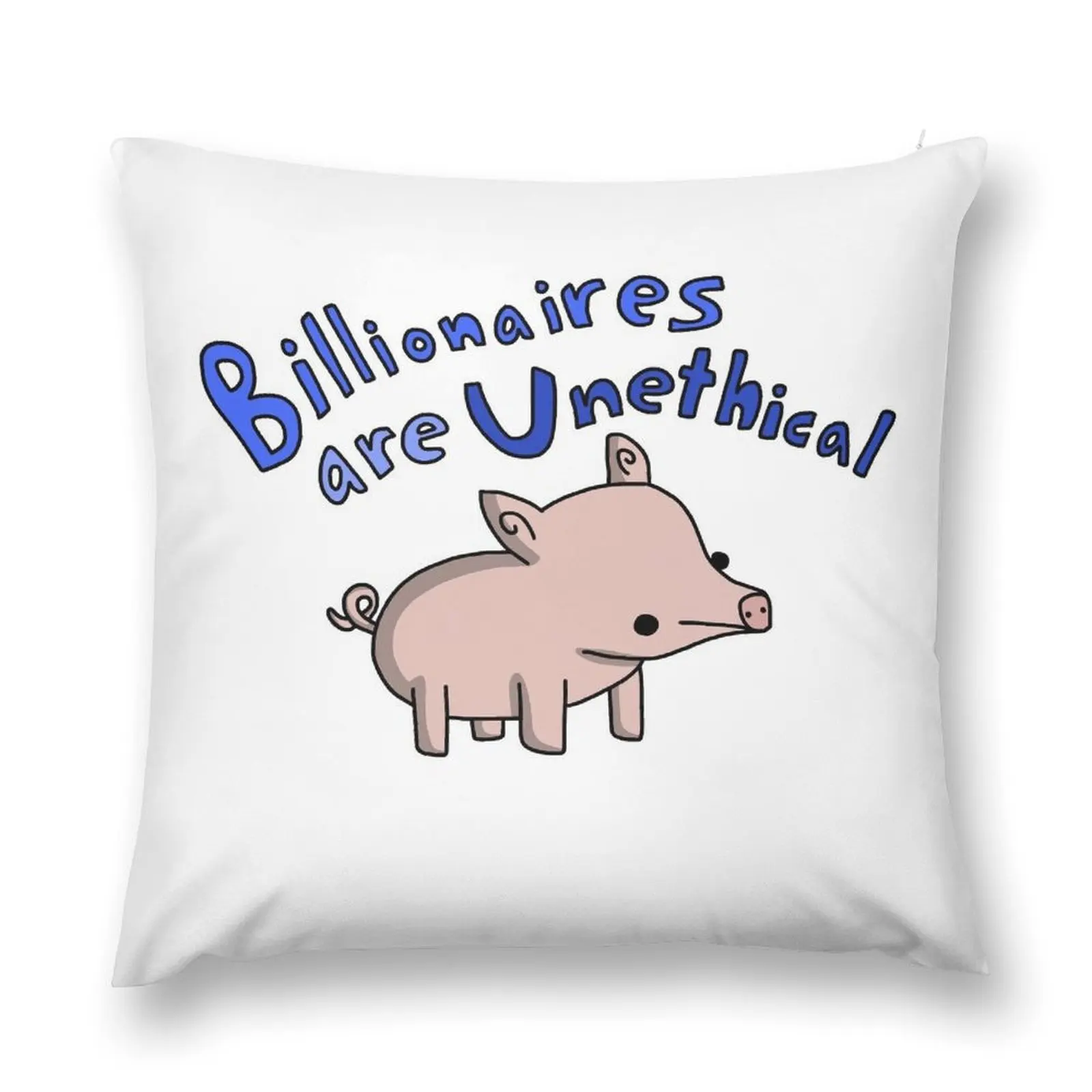 Anti-Billionaire Pig - Tiny Snek Comics Throw Pillow Christmas Pillowcase Christmas Pillows Cushion Cover Luxury New year pillow