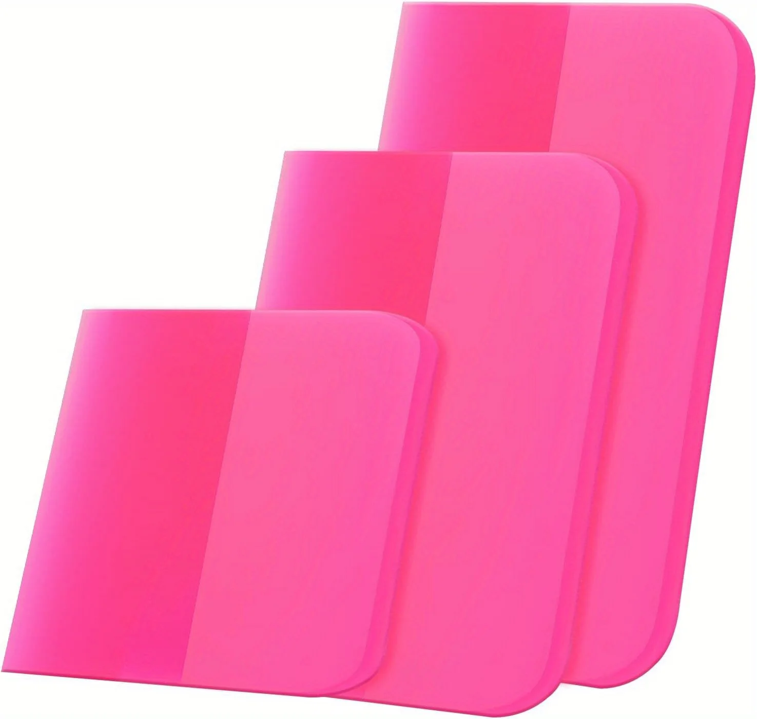 3 Rosa Auto-TPU-Gummi-Schaber PPF Kratzfestes Vinyl-Wrapping- und Fenstertönungs-Werkzeug in Verschiedenen Größen Geeignet für Autos – Detail 1