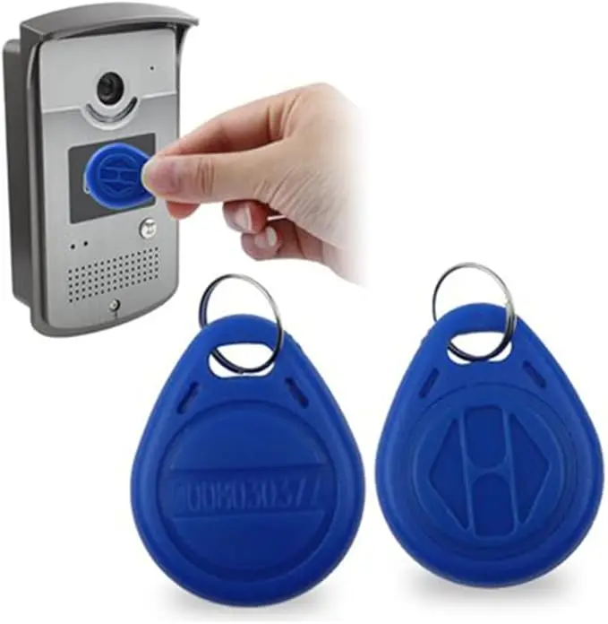 

50 PCS RFID Key Fob 125KHz TK28/TK4100 Proximity IC Card Token Key Tags for Access Control Smart Door Locks - Read Only