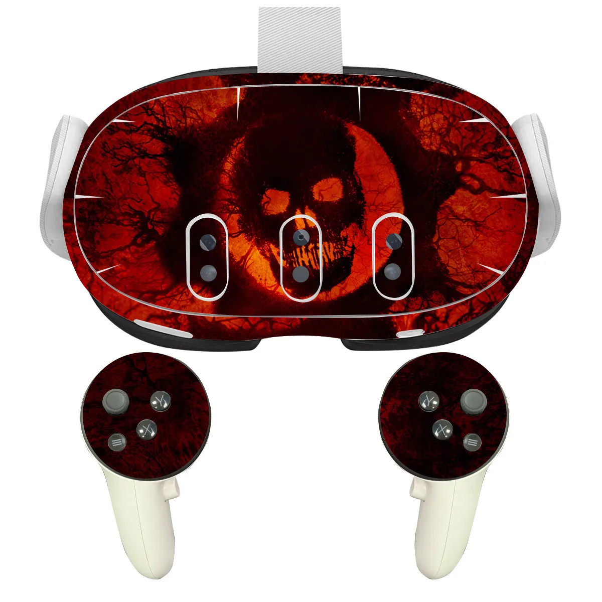 ملصق جلدي من الفينيل لوحدة تحكم سماعة الرأس VR ميتا كويست 3 غطاء لاصق من مادة PVC لملحقات كوة كويست 3