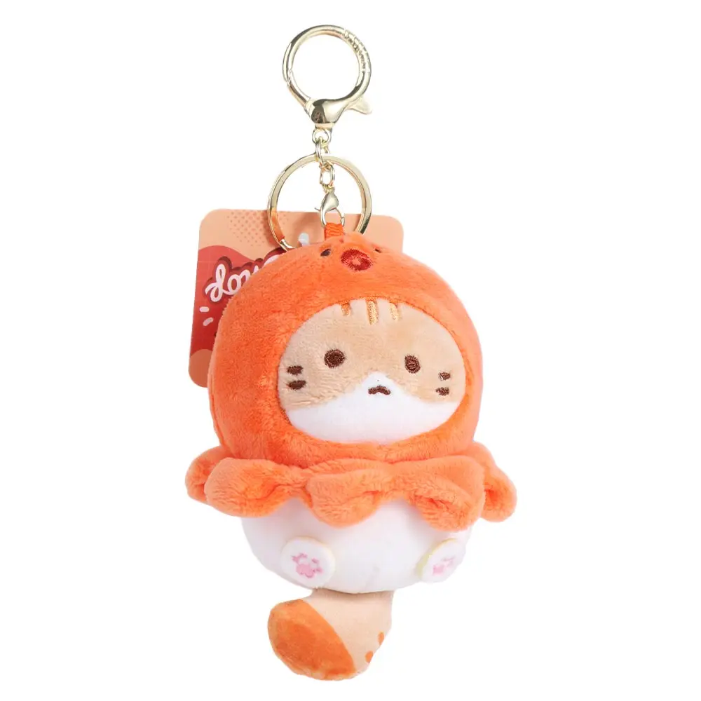 Small Food House Series Toast Cat Pendant Toast Style Caramel Toast Caramel Toast Cat Keyring Fried Shrimp Takoyaki