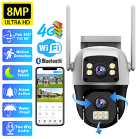 V380 Pro WiFi Camera Outdoor Dual Lens Dual Screen Wireless Surveillance Human Detect Security Protection PTZ IP 4G Cameras
