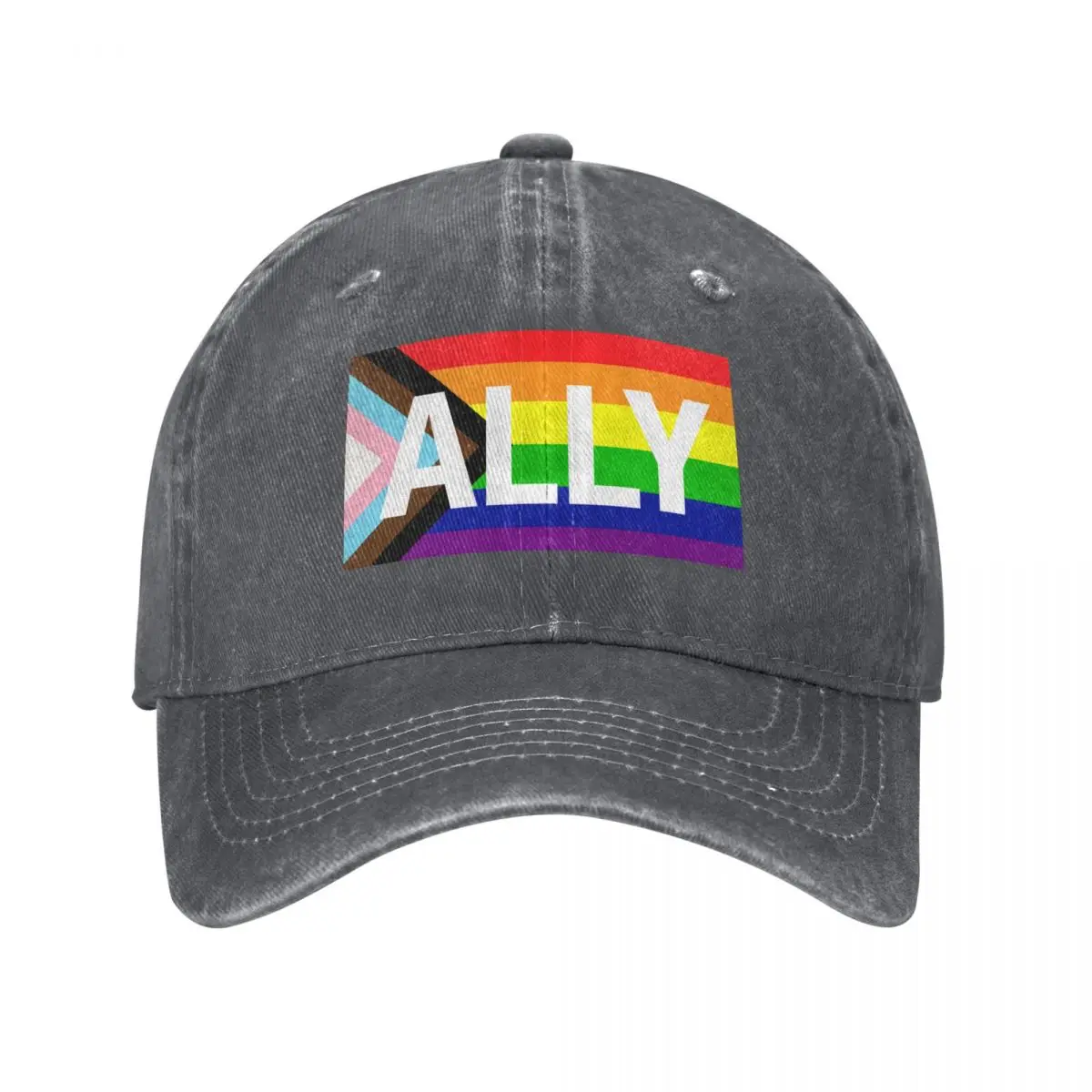 

Progress Pride Flag ALLY Baseball Cap Golf Cap Rugby Hip Hop Beach Outing Women's Beach Men's