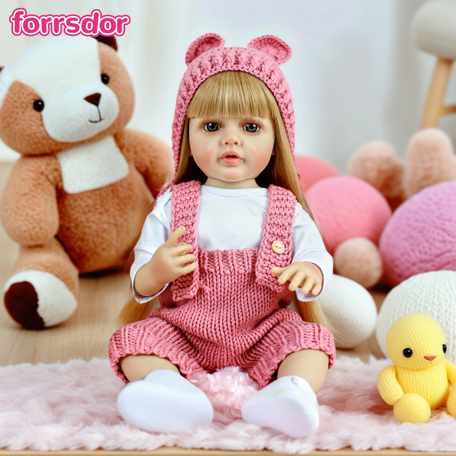 

55cm Lifelike Reborn Baby Girl Betty Full Body Soft Bebe Vinyl Silicone Realistic Toddler Washable Baby Dolls Princess Toy Gifts