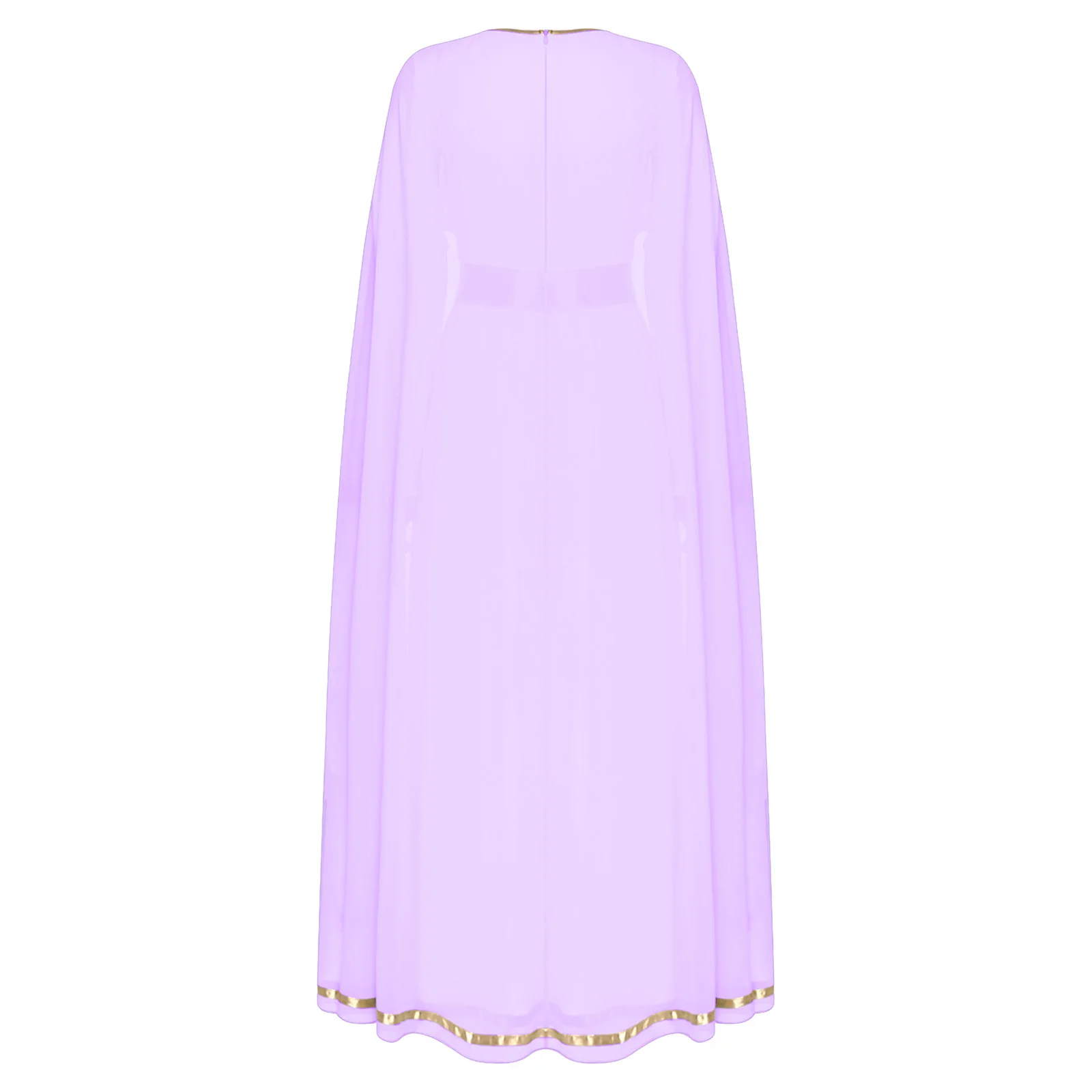 

Womens Ancient Greek Dress Chiffon Toga Dress Cape Flared Long Sleeve Maxi Dress for Halloween Cosplay Roman Princess Costume