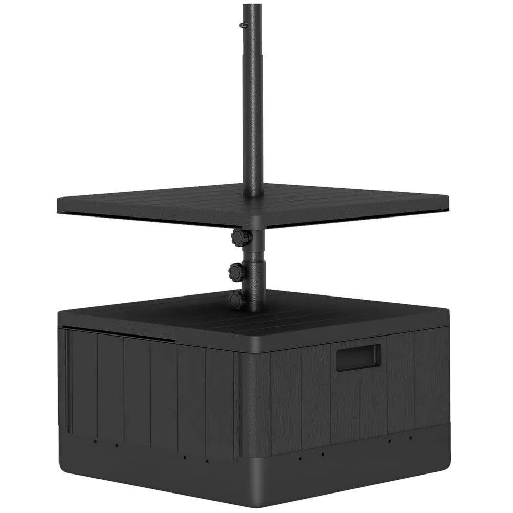 

3-in-1 Outdoor Umbrella Base with Table Tray, Coffee End Table, Planter Box with Drain Hole, 175 Lbs. Capacity, Customized
