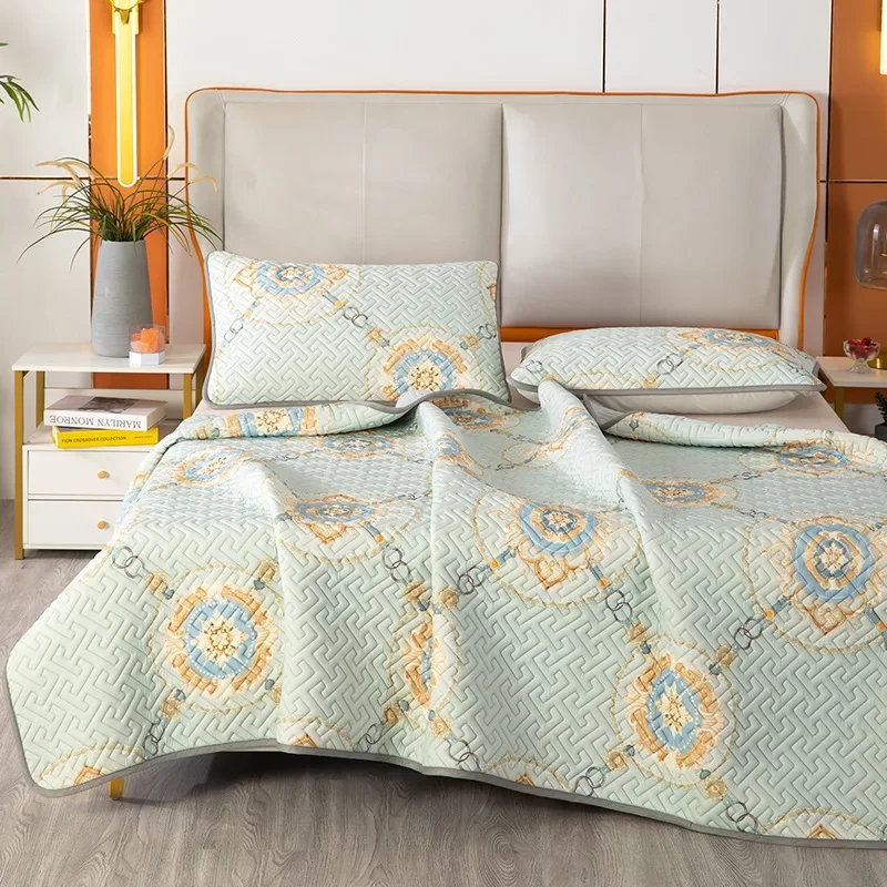 Customizable 2025 spring and summer new printed thickened latex mat 0.8cm air conditioner seat three-piece set