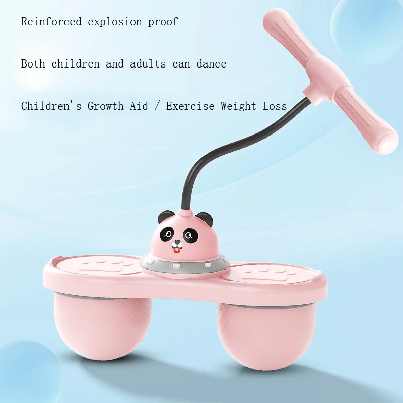 

Мяч для фитнеса на открытом воздухе Panda: Нескользящий прыгающий мяч с ручкой, регулируемой рукояткой и эластичной резинкой для баланса