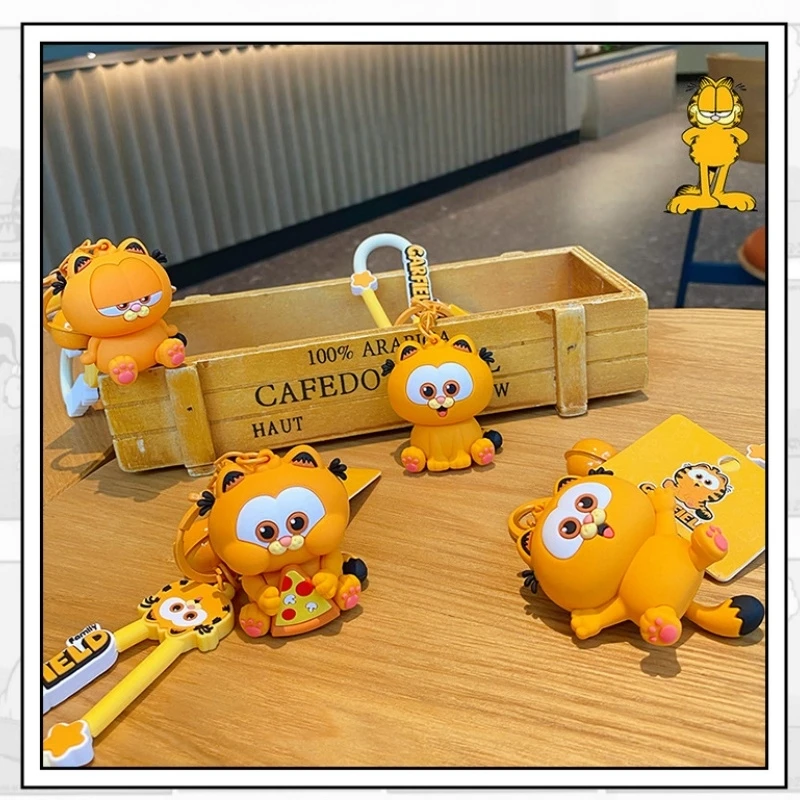 

Garfield Cartoon Keychain Ornament Innovative Bag Accessory Charm Cute Figure Distinctive Playful Gifts For Birthday Festival