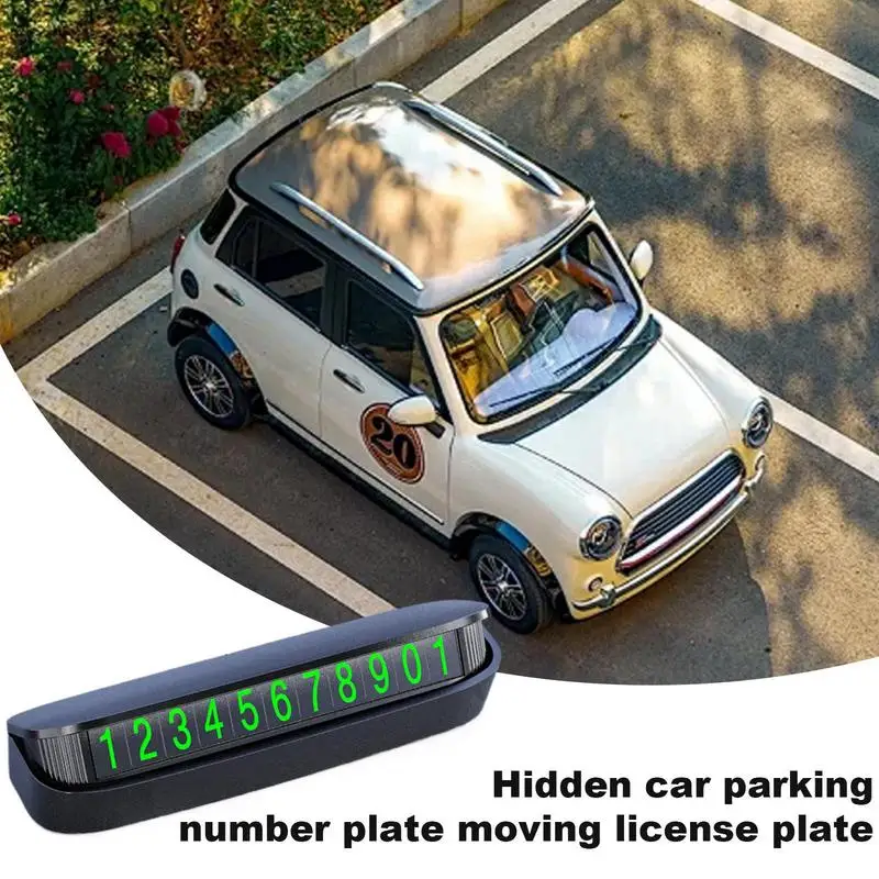 Temporary Stop Parking Card Car Decorative Number Plate Car Decorative Accessories Creative Number Plate Car Moving Phone Number