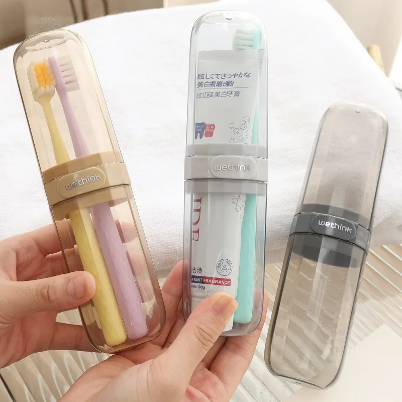 

New Multifuctional Toothbrush Travel Containers Transparent Portable Toothbrush Case Outdoors/Business Trip/travel Acessories