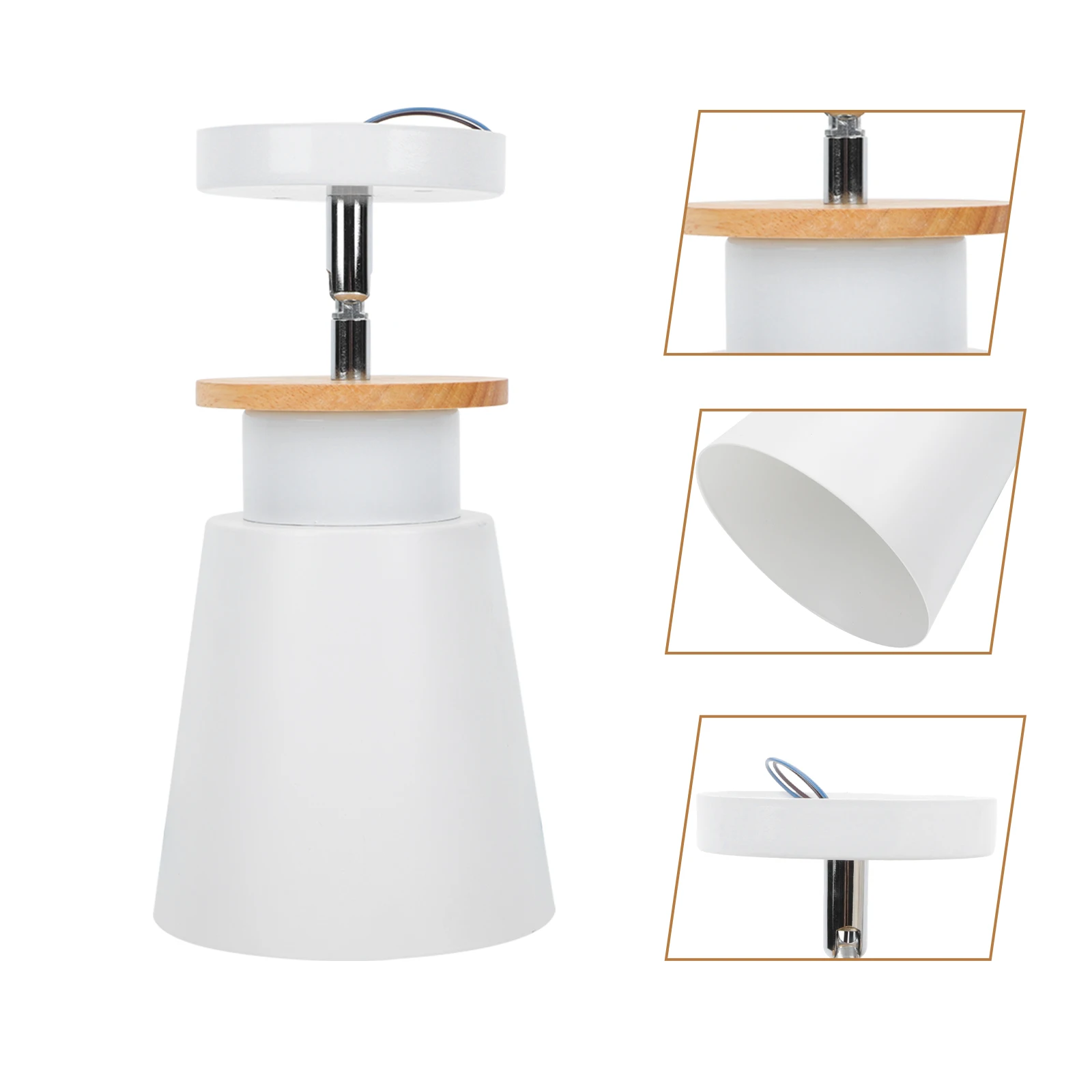 

Stylish Indoor Ceiling Lamp Ornament Durable Wooden Iron Corridor Light Home Bar Restaurant Decor Nordic Contemporary Entry