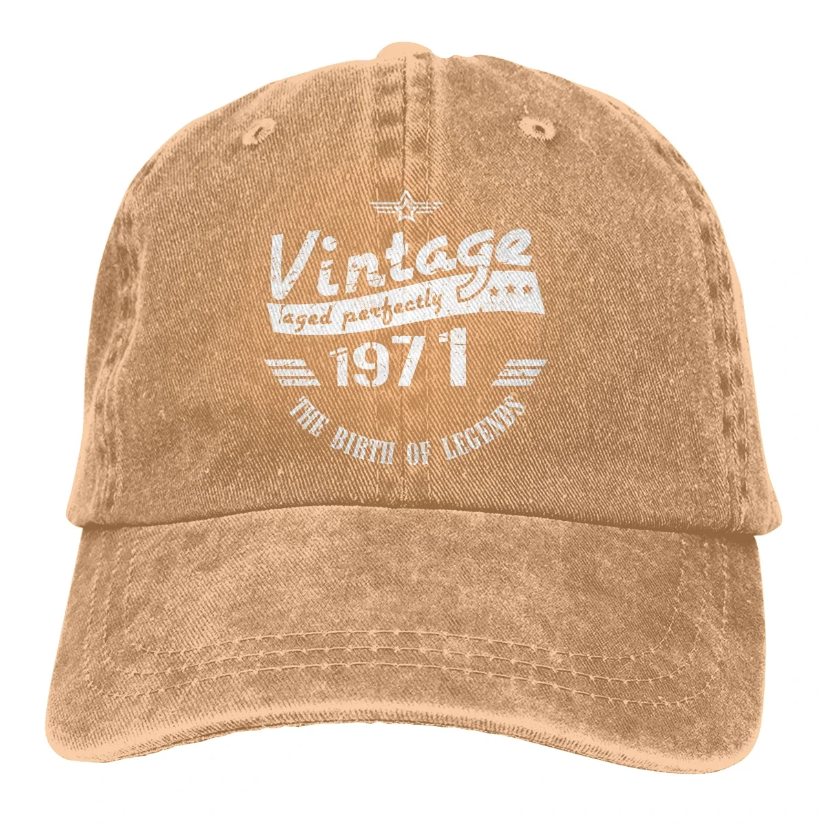 Vintage Circle Baseball Cap Men Hats Women Visor Protection Snapback 1971 50th Anniversary Dad Granpa Caps