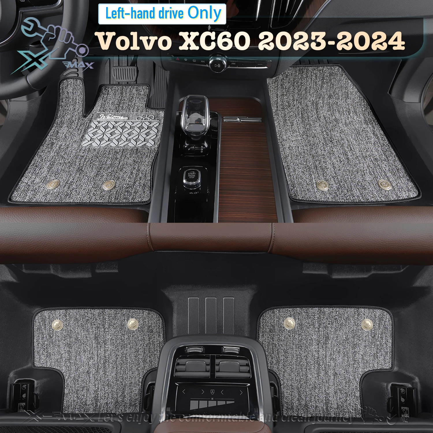 

Left-hand Drive Car Floor Mat For Volvo XC60 2023-2024 Full Surround Foot Mat Automotive Floor Mat Floor Liner Water-proof Mat