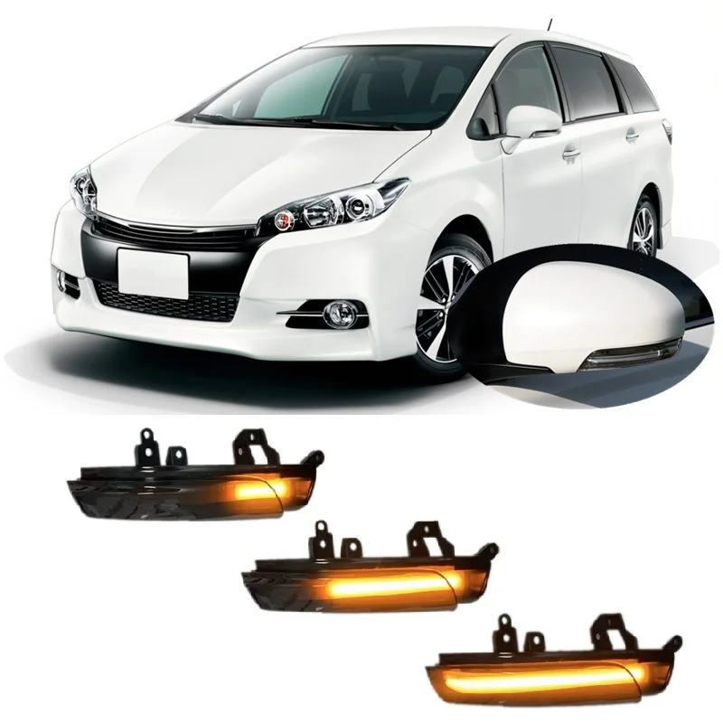 for Toyota Wish ZGE20 ZGE22 ZGE25 2009 -2017 Dynamic LED Blinker Indicator Side Wing Mirror Turn Light Signal Lamp