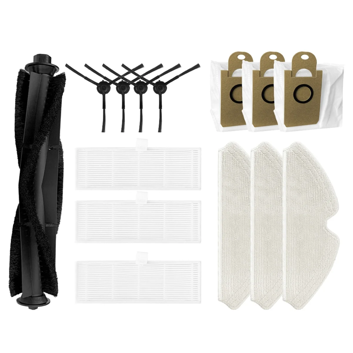 لينوفو T1s Pro / Proscenic M7 Pro / Honiture Q6 ملحقات روبوت فراغ فرشاة دوارة فلتر Hepa خرقة كيس لجميع الغبار أجزاء - A19G