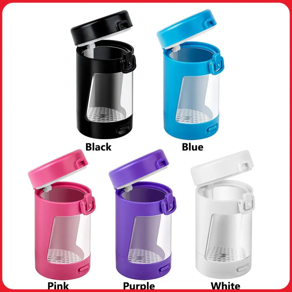 

LED Lights Storage Container USB Rechargeable 50ml Sealed Box Moisture-proof Container with Magnifying Lid Fathers Day Gift