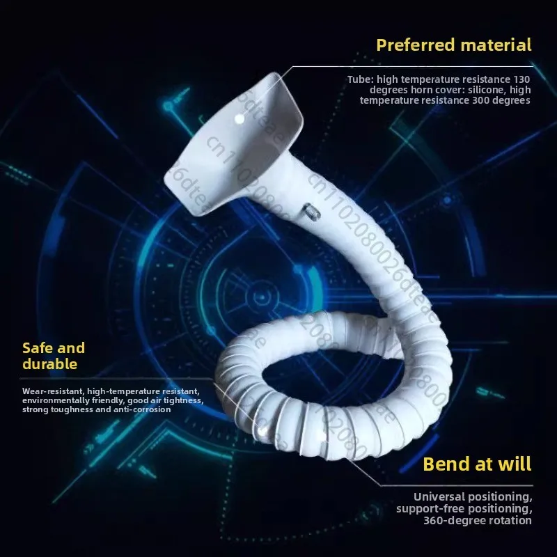 Flexible Smoke Exhaust Ventilator Pipe Positioning Bamboo Tube Suction Air Collector Hood Industrial Extraction System