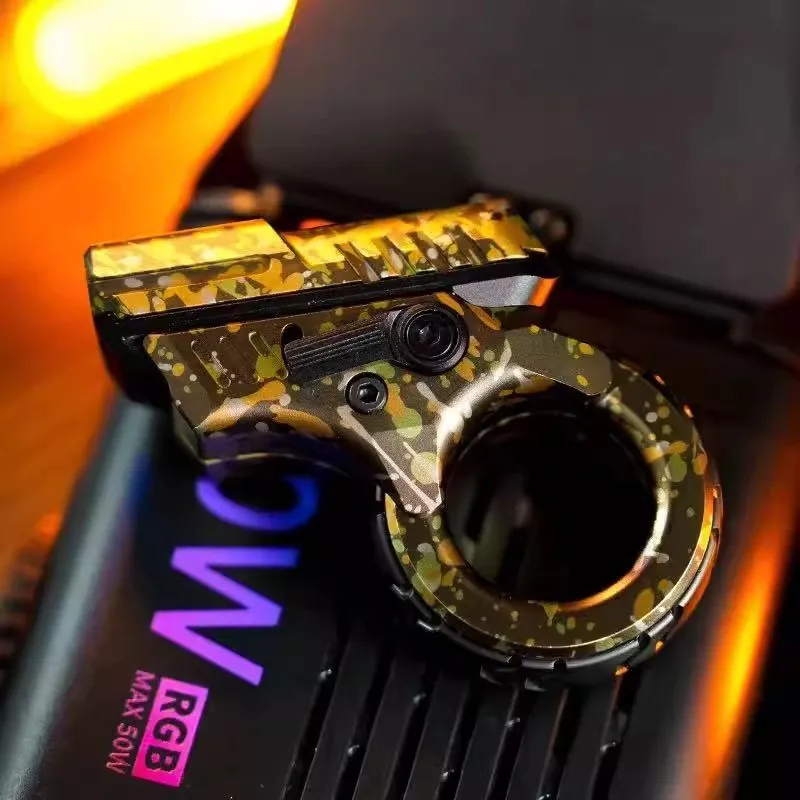 ZOOM EDC edición juvenil tarjeta de empuje Fidget Spinner sonido crujiente Push Slider ansiedad alivio del estrés trinquete juguete de descompresión de Metal