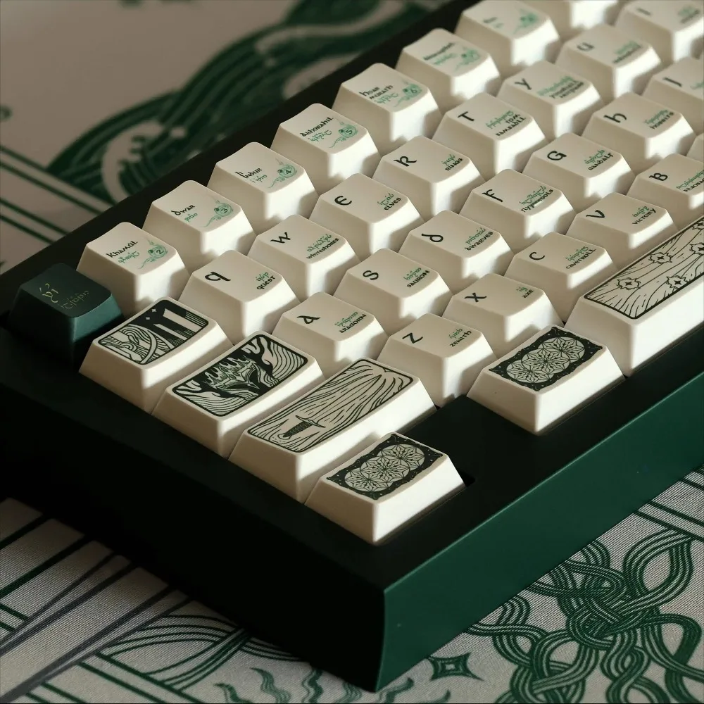 O1NEM Silmaril Theme Keycaps Set 288keys PBT Custom Keyboard Cap Cherry Profile KeyCap for Mechanical Keyboard Accessories Gifts