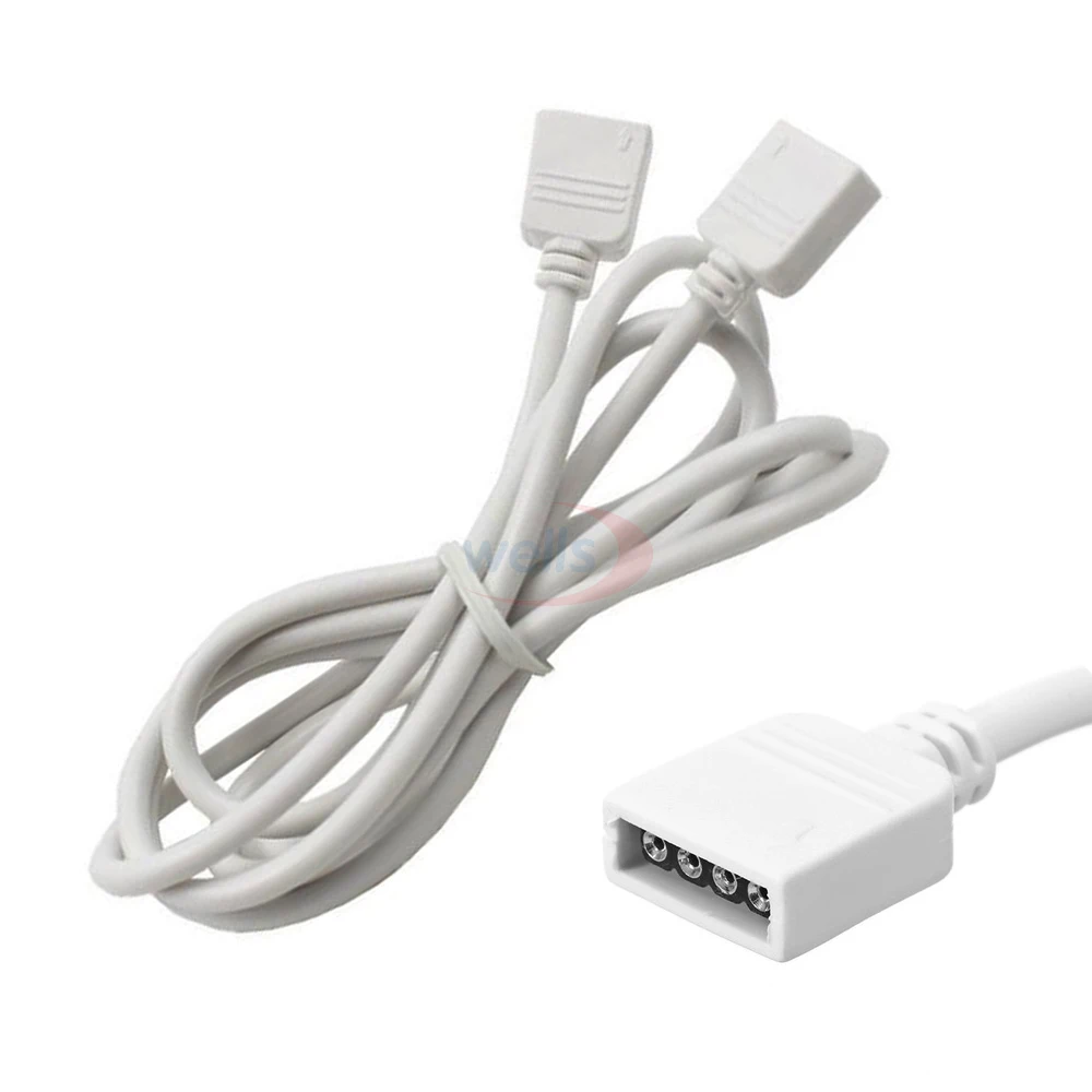 

1pcs white/black 0.3/1/2/3/5/10M RGB Extension Wire Cable Cord with 4Pin Connector for RGB 5050 2835 Led Strip Light For Choice