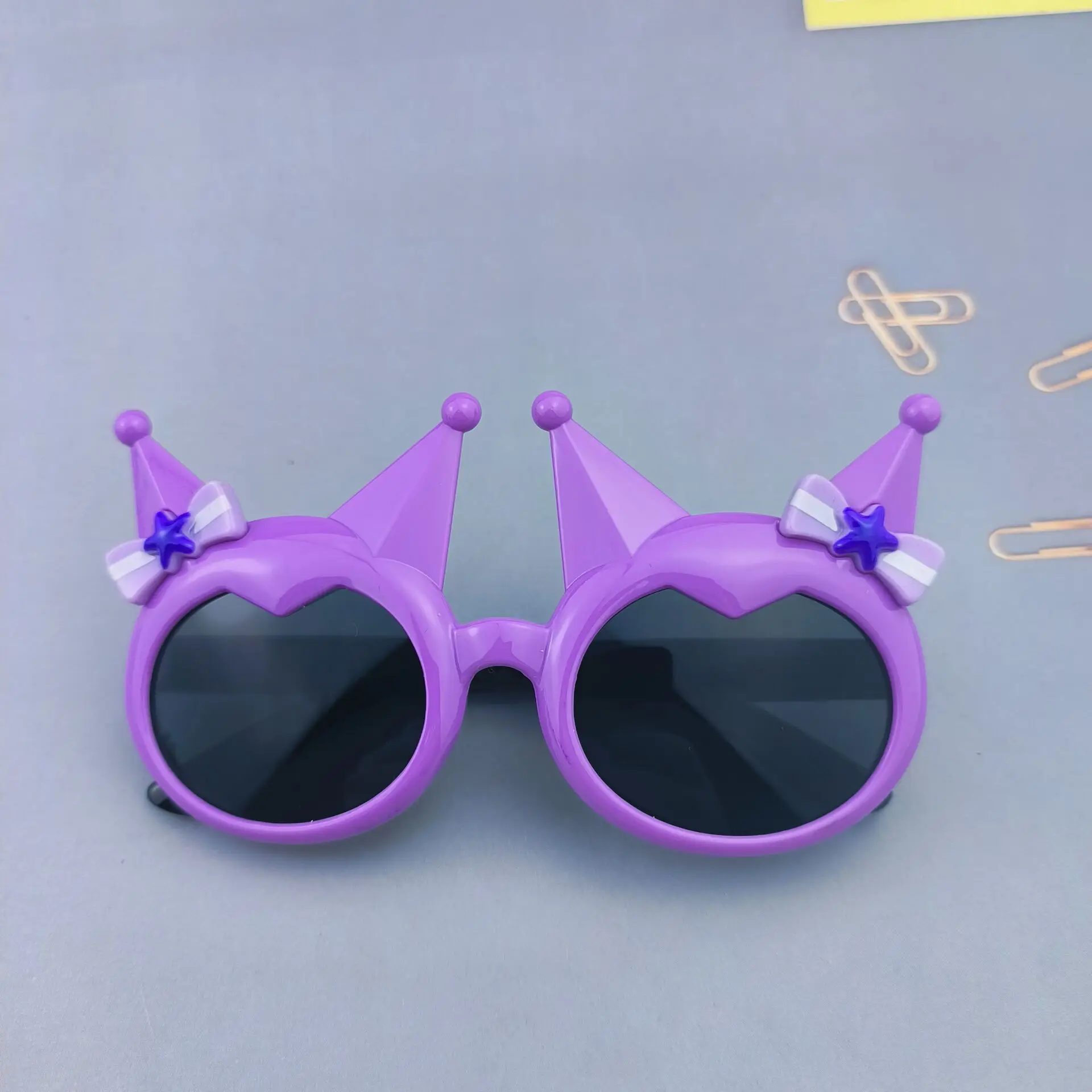 Kawaii Sanrio Kuromi Children Sunglasses Girls Sunnies Cartoon Anime Kuromi Sun Protection Glasses Decorative Holiday Toys