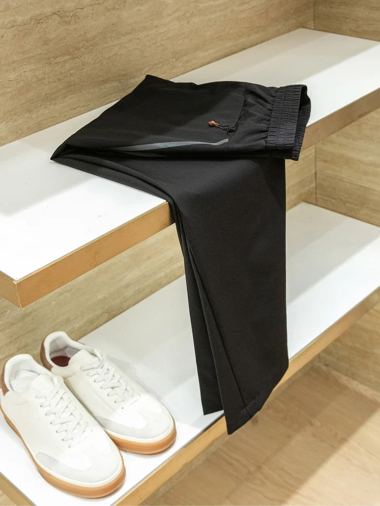 ZZ تكنولوجيا التجفيف السريع في الهواء الطلق النسيج الربيع والصيف الرجال رقيقة مرونة الخصر السراويل المرنة عارضة