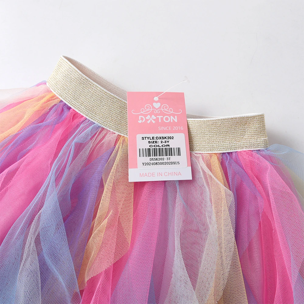 DXTON Falda tutú de tul para ballet niña – Color degradado