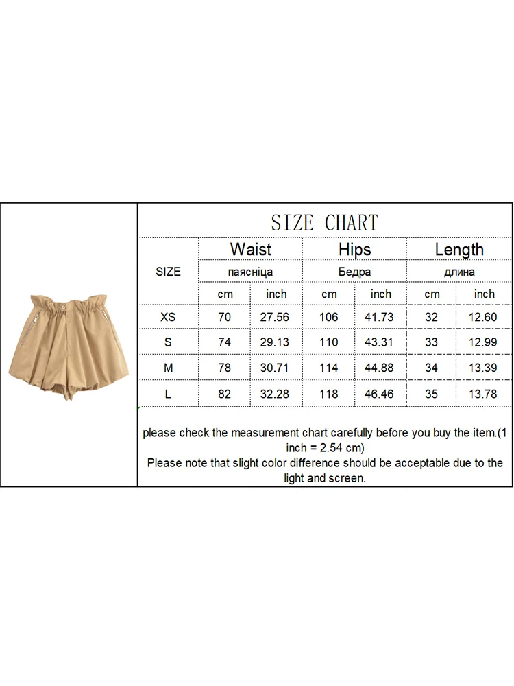 TFMLN-pantalones cortos con forma de capullo de flor para mujer, Shorts mullidos de cintura alta, informales, de Color sólido, nueva moda para primavera y verano