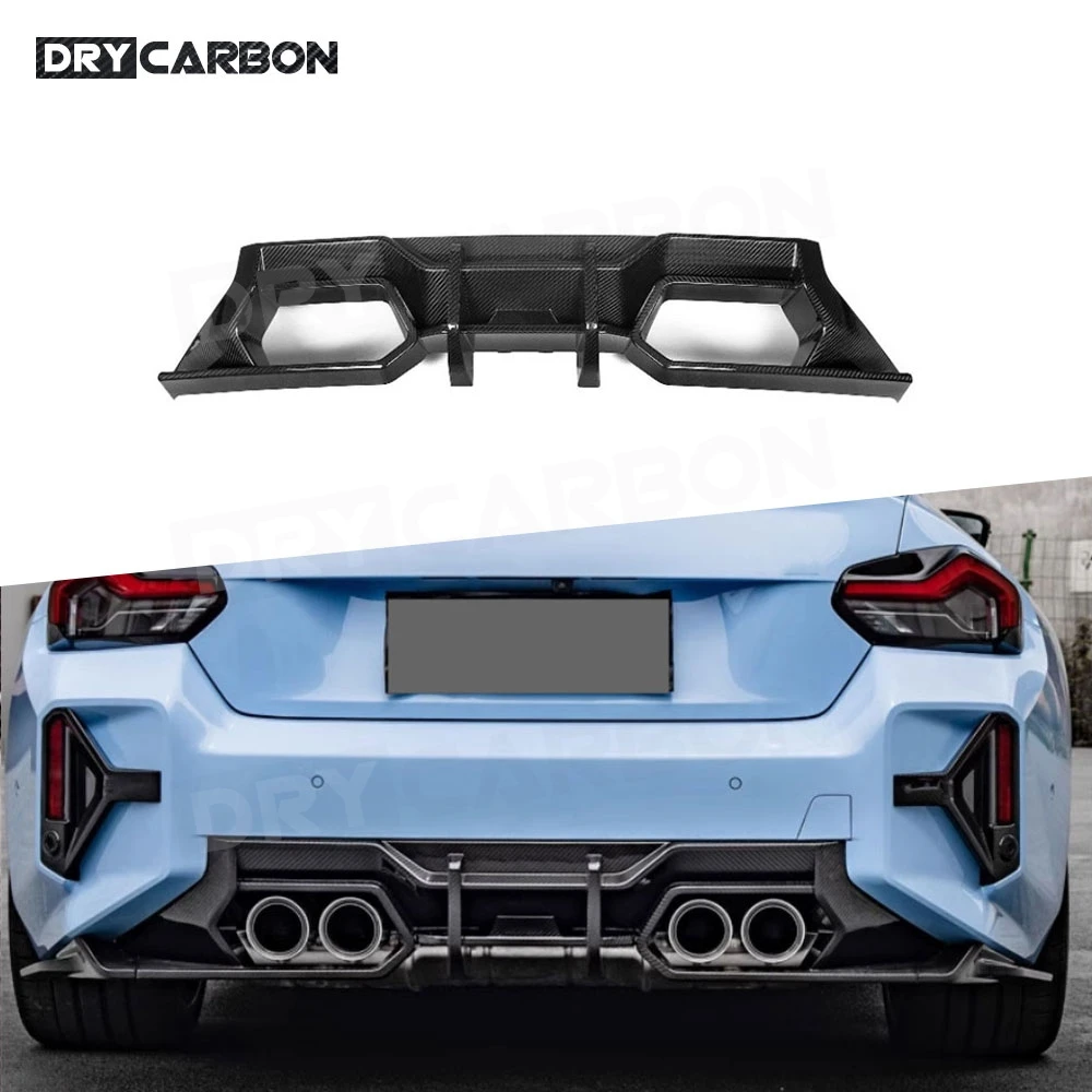 

Dry Carbon Fiber S Style Car Rear Bumper Diffuser Spoiler For BMW 2 Series G87 M2 Coupe 2023+ FRP Rear Diffuser Lip Body Kits