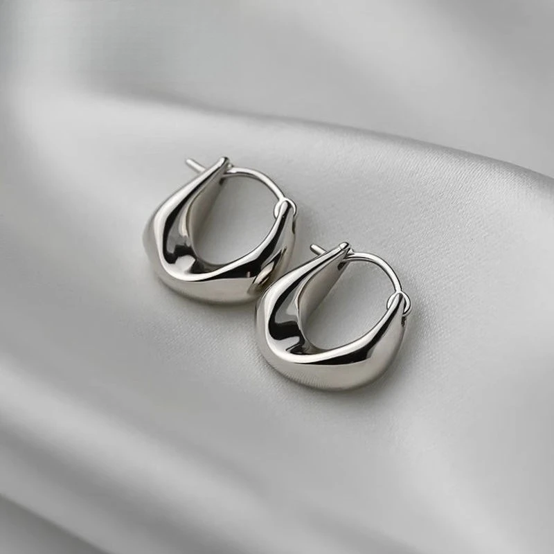 Women's 925 Sterling Silver Round Circle Hoop Earrings