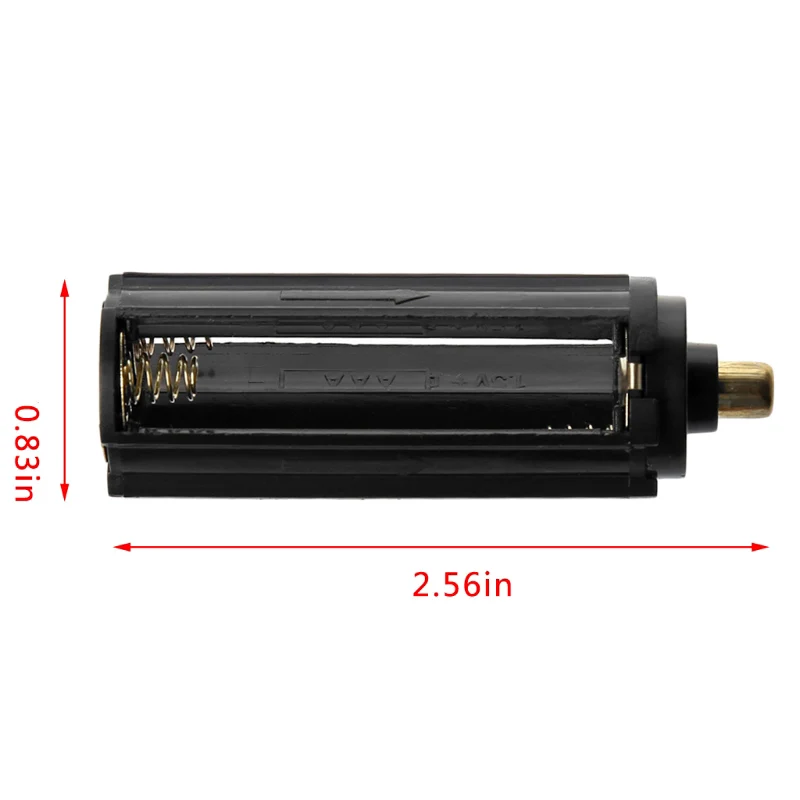 Black Cylindrical Type Plastic Battery Holder For 3 x AAA Battery Converter Box Toy Flashlight Lamp Adapter Case Converter