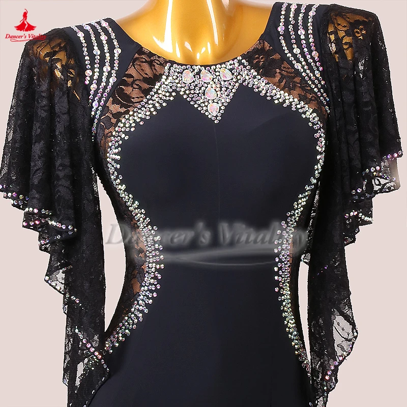 성인 볼룸 댄스 경연 대회 드레스 여성 왈츠 폭스트롯 퀵 스텝 전문 연습 및 공연 의류 사용자 정의