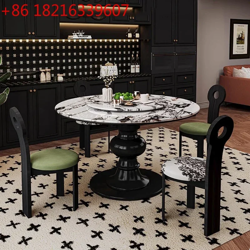 Marble Round Dining Table Nordic Study Lounge Garden Designer Dining Table Writing Service Mesas De Jantar Kitchen Furniture