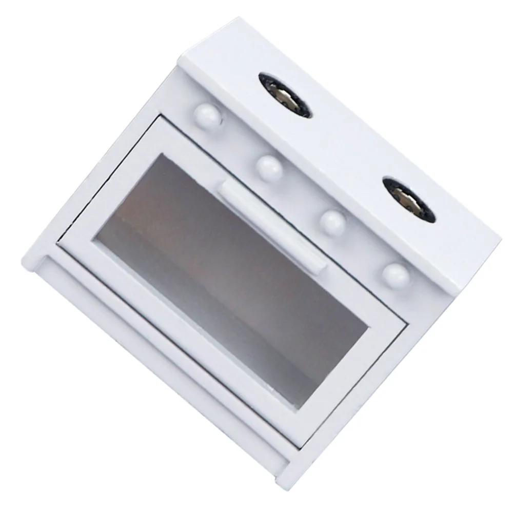 1 ピース子供用調理アクセサリーストーブ木製子供用調理ドールハウスアクセサリーミニチュアキッチンストーブ家具プレイセット