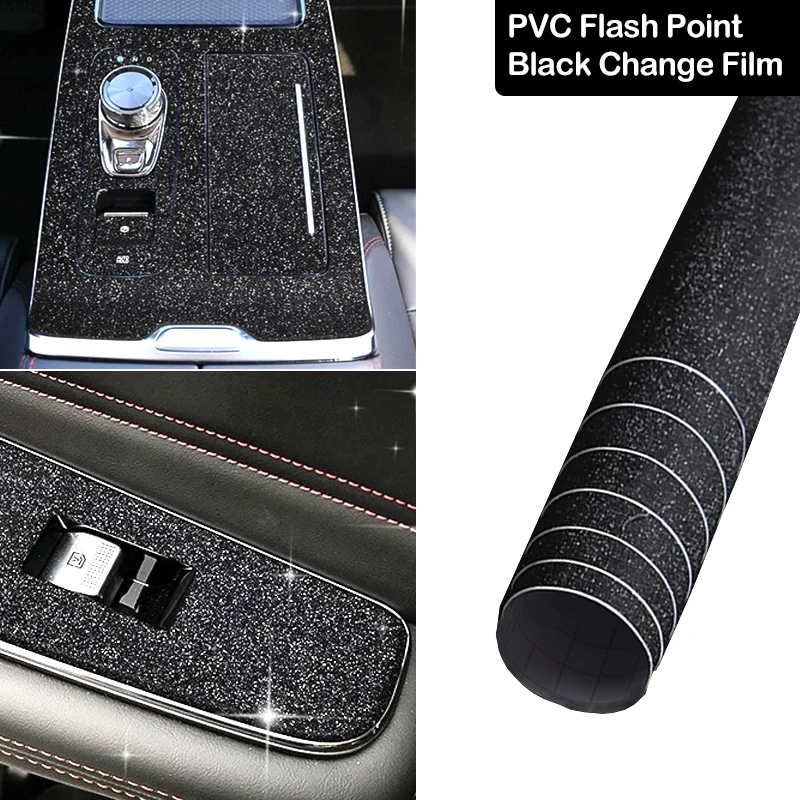 

PVC 30/50CM Car Black Flash Film Vinyl Stickers Waterproof Self-adhesive DIY Decorative Stickers Auto Parts For Audi a3/q7/a4