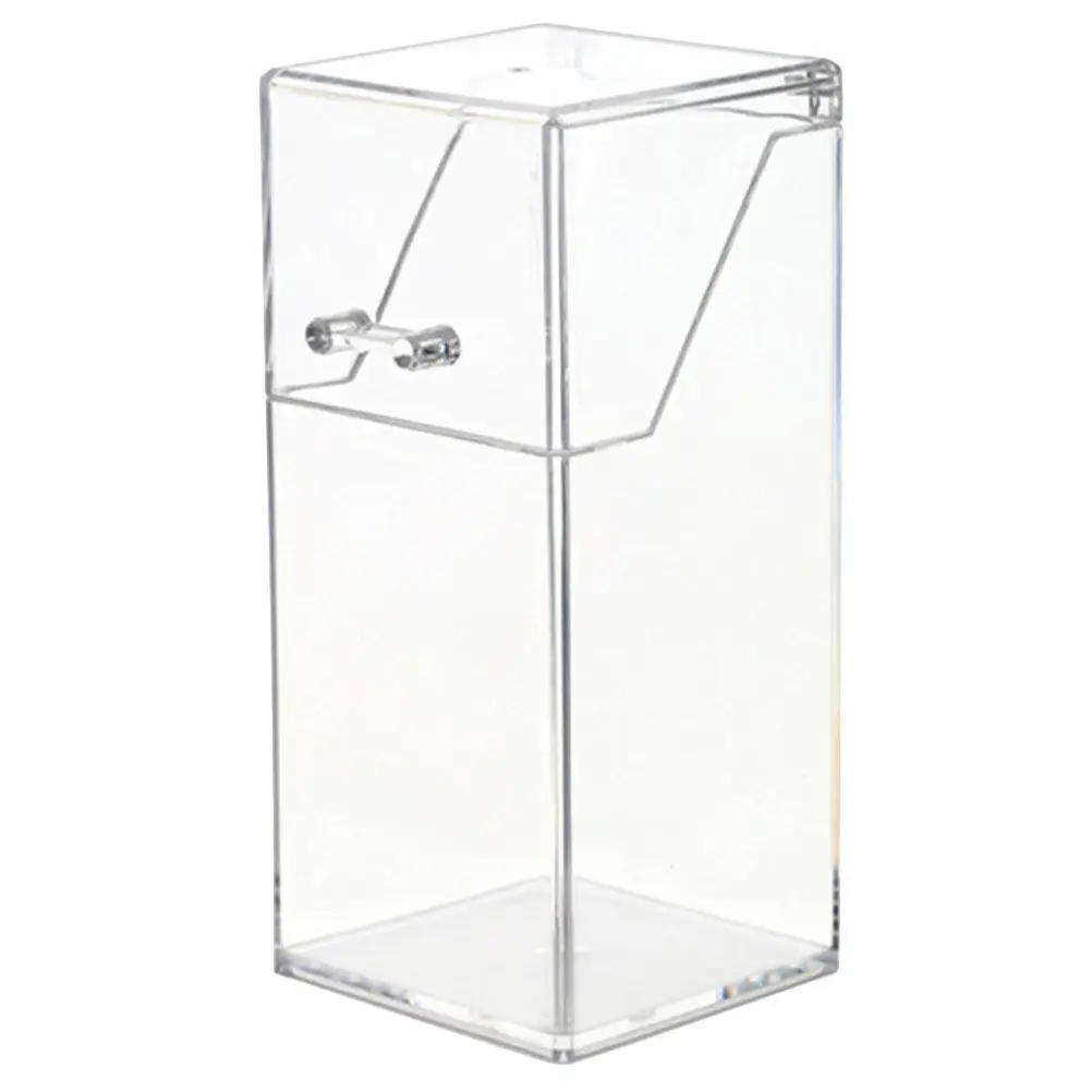 Clear Acrylic Pen Cup Makeup Brush Holder Organizer Pencil Case Modern Geometric Design Practical Home Office Vanity